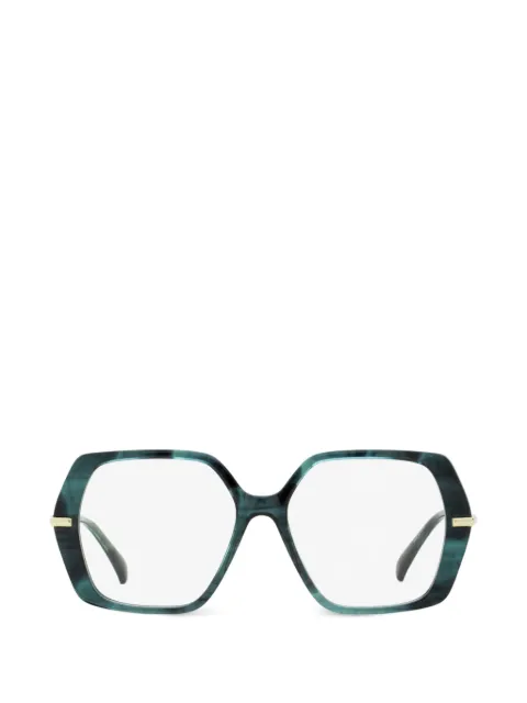Max Mara Eyewear geometric metal optical frames Green MM5175