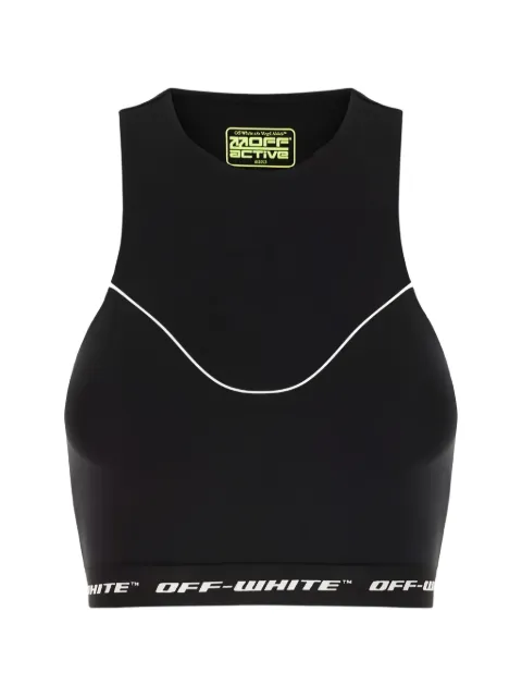 Off-White logo-print crop top Black OWVO05QS26JER0011001