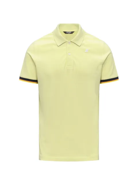 K-Way Vincent Pique striped-details cotton polo shirt Yellow K1125BW