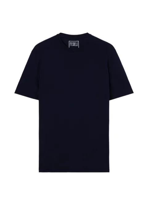 Fedeli Gary cotton T-shirt Blue TUD00113
