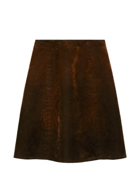 Tory Burch denim A-line skirt Brown 176489