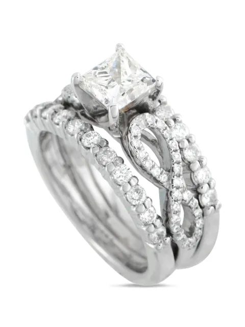 LB Exclusive 14K white gold diamond ring Silver MF12031726