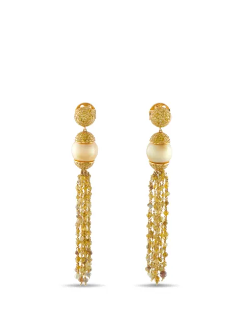 SOPHIA D diamond pearl dangle earrings Gold 1268121