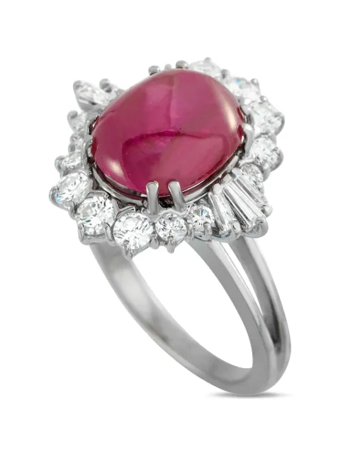 LB Exclusive 18K white gold diamond and ruby ring Silver MF47031726
