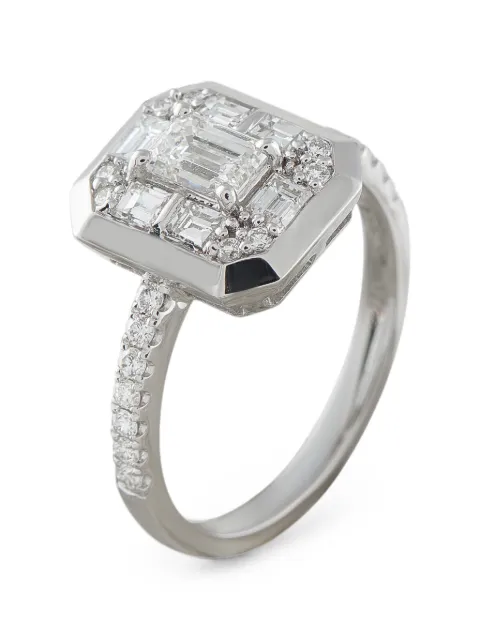LB Exclusive multi-cut diamond ring Silver ALB19915