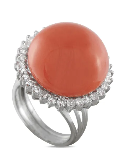 LB Exclusive diamond coral ring Silver MF23031726