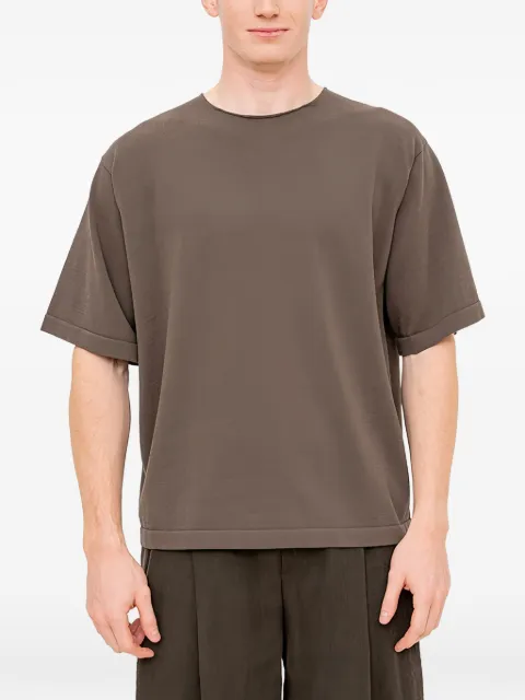 Devoa short-sleeve knit T-shirt Brown KTSISAC