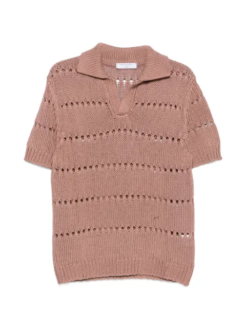 Daniele Fiesoli short-sleeve open-knit T-shirt Pink DF4071