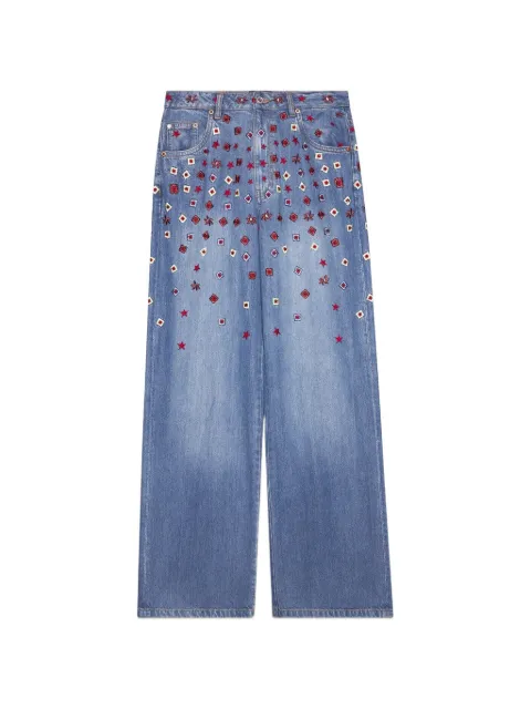 Ottod'Ame star-embellished trousers Blue DP9975