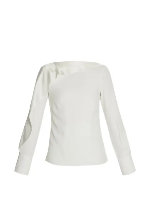 ERDEM satin draped blouse White AW25T4050259002