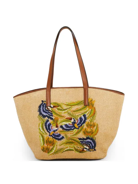 FARM Rio large raffia tote bag Neutrals 362882