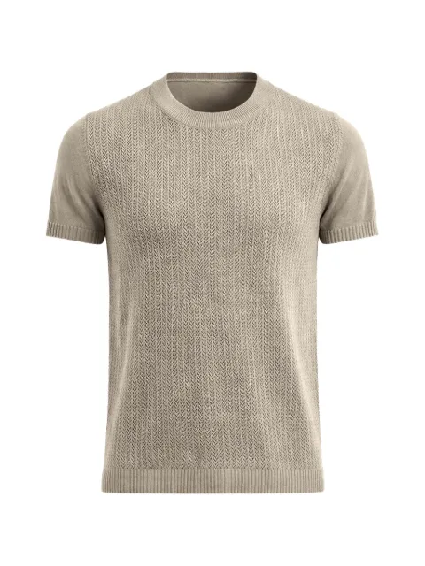 THIBAULT VAN DER STRAETE knitted T-shirt Neutrals SS25TS01