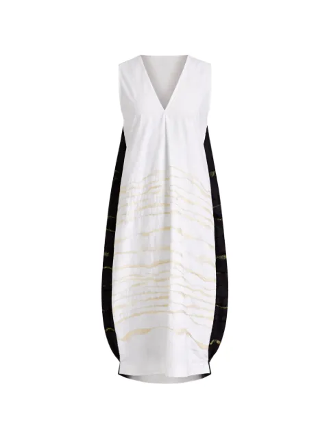 Liviana Conti Beverly V-neck panelled midi dress Black L6SR46A01YZ