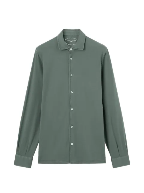 Fedeli long-sleeve knitted shirt Green TUD00109