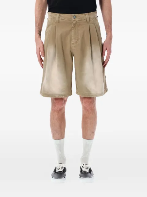 ERL pleated faded-effect shorts Neutrals ERL12P0101