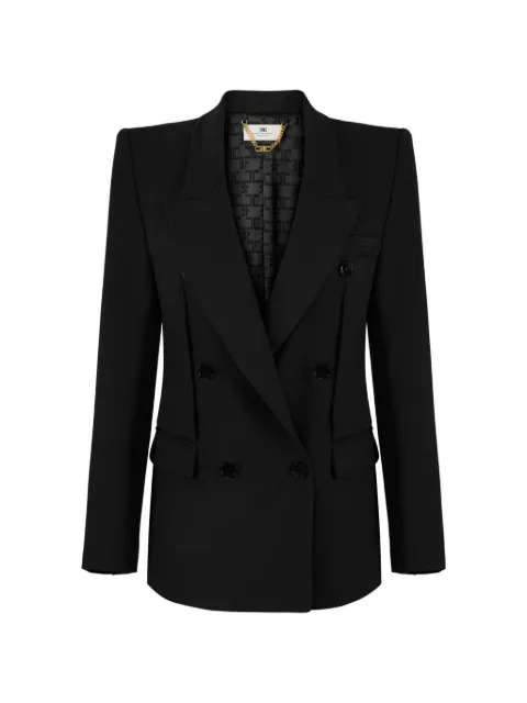 Elisabetta Franchi jacket in lightweight crêpe Black GI21762E2