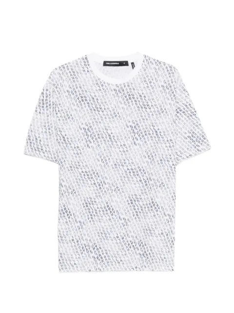 Karl Lagerfeld logo-pattern T-shirt White 755143562224
