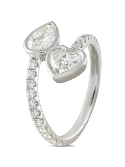LB Exclusive bypass diamond ring Silver ALR19077
