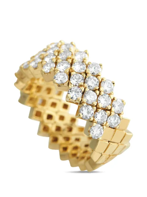 LB Exclusive diamond lattice ring Gold MF13031726