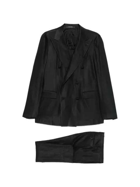 Tagliatore double-breasted peak-lapel suit Black 2SVS20B11PE340351