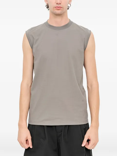 The Viridi-Anne logo-embroidered tank Grey VI399001