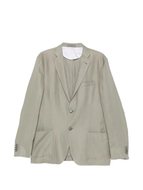 Corneliani single-breasted patch-pocket jacket Green 27XG732714326