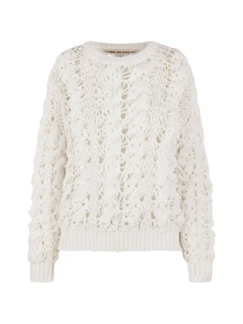 Comme Des Garçons open-knit sweater White GQN015