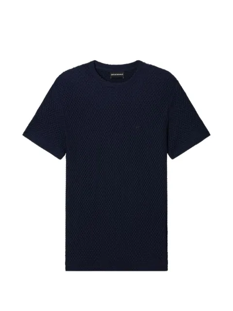 Emporio Armani waffle-knit T-shirt Blue EM005555AF25179U