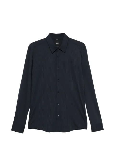 BOSS slim-fit shirt in italian performance-stretch seersucker Blue 50560706
