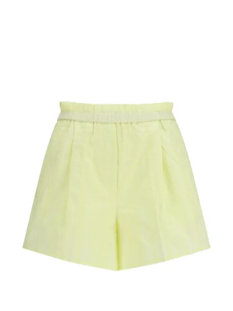 Forte Forte Les Fleurs embroidered shorts Yellow 14842MYPANTS