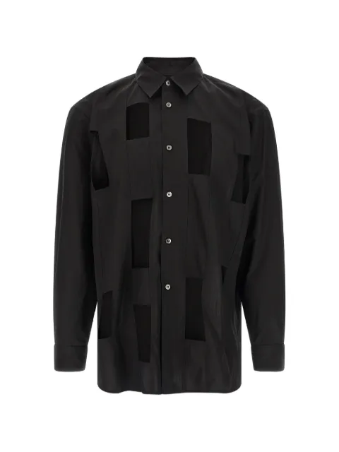 Comme des Garçons Homme Plus geometric cut-out shirt Black PQB015