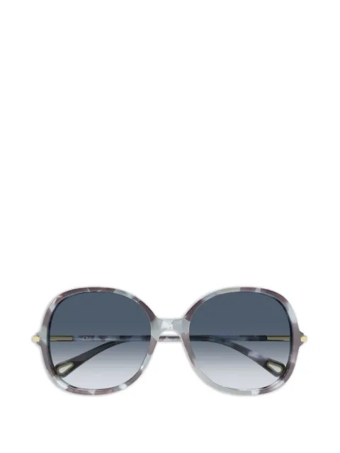 Chloé Eyewear logo-detail sunglasses Brown CH0383S