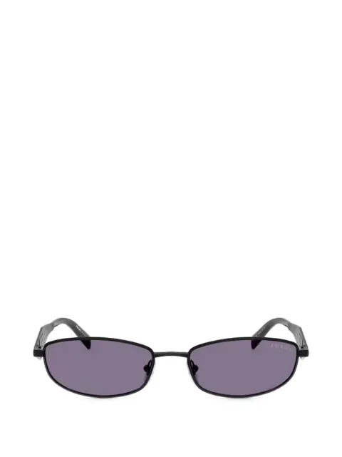 Prada Eyewear satin geometric sunglasses Black PRD51S