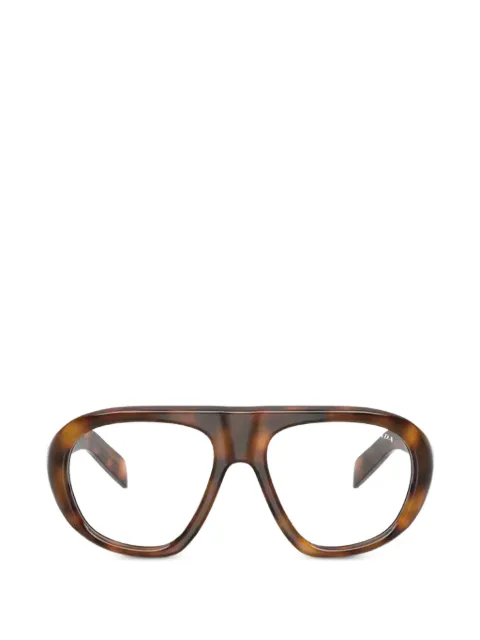 Prada Eyewear tortoiseshell-effect pilot-frame sunglasses Brown PRC05S20D08N