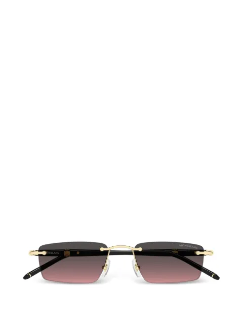 Montblanc rimless rectangle-frame sunglasses Gold MB0484S