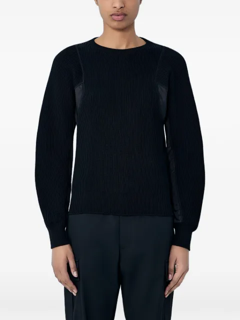 Moncler ribbed contrast-panel sweater Black L10939C00005M1367