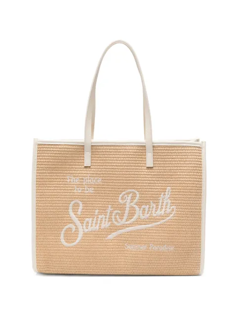MC2 Saint Barth Vivian logo-embroidered tote bag Neutrals VIV0007