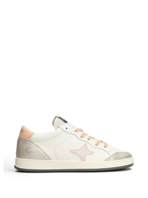 Ama Brand star-patch metallic-effect sneakers Neutrals 4568