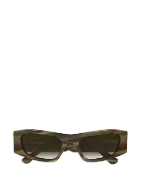 Balenciaga Eyewear logo-detail rectangle-frame sunglasses Brown BB0478S