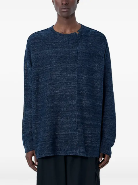 Yohji Yamamoto long-sleeve sweater Blue HKK07373
