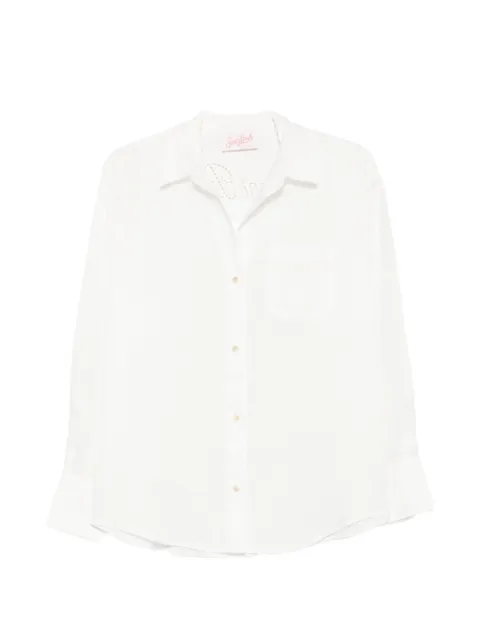 MC2 Saint Barth logo-embroidered button-up shirt White CYS0002