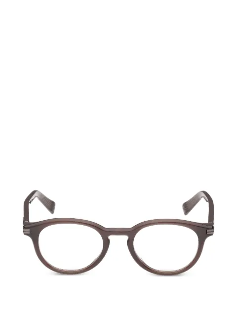 Zegna round-frame glasses Brown EZ5346048