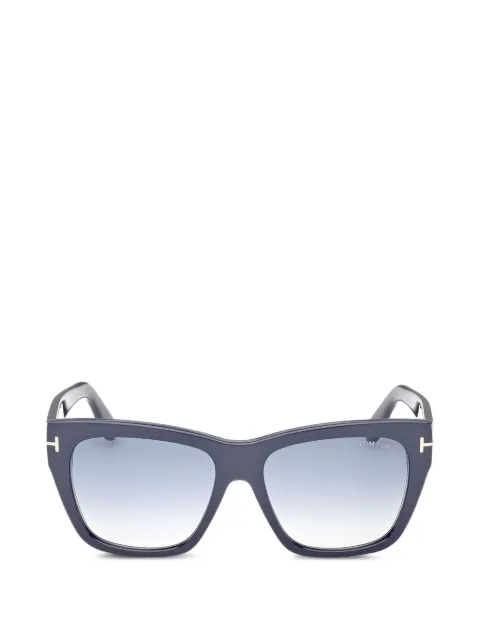 TOM FORD Eyewear Flynn rectangle-frame sunglasses Blue FT1343