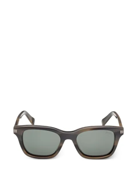 Zegna rectangle-frame sunglasses Brown EZ0303
