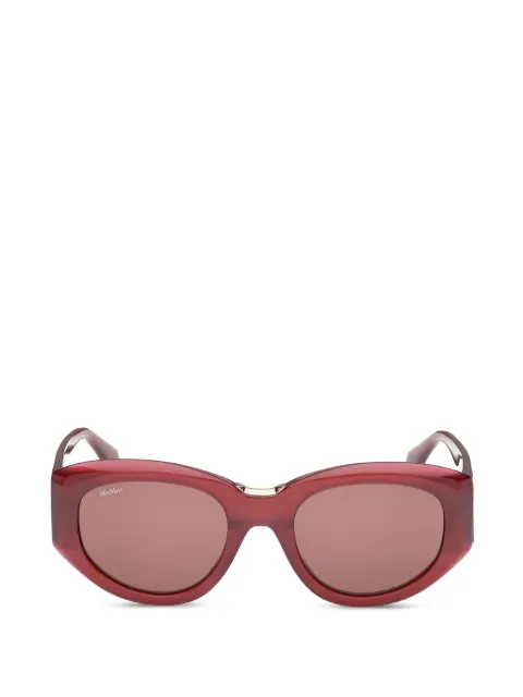 Max Mara Eyewear shiny oval-frame sunglasses Red MM0198