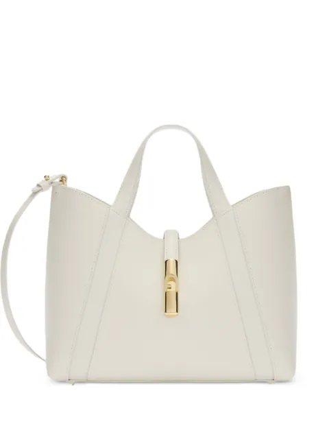 Furla small Goccia grained-leather tote bag White WB01789BX33531007