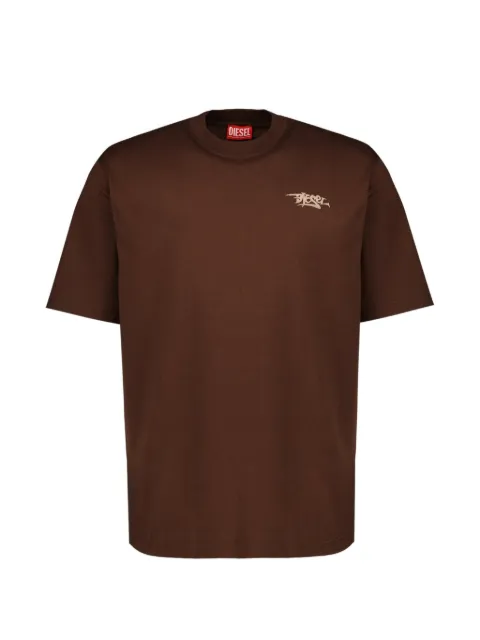 Diesel logo printed T-shirt Brown A225000PLAT