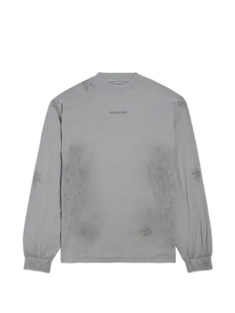 Balenciaga long-sleeve cotton T-shirt Grey 744449TTVF99243