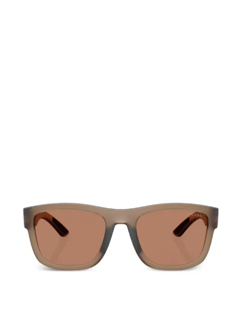 Prada Linea Rossa rectangle-frame sunglasses Brown PS01ZS
