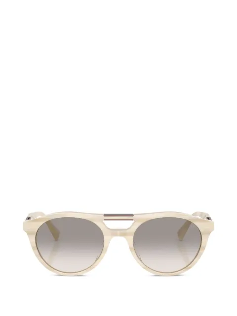 Brunello Cucinelli round-frame sunglasses Neutrals BC4020S100232
